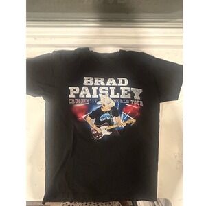 Brad Paisley Crushin It World Tour Graphic T-Shirt Black Medium Concert Tee